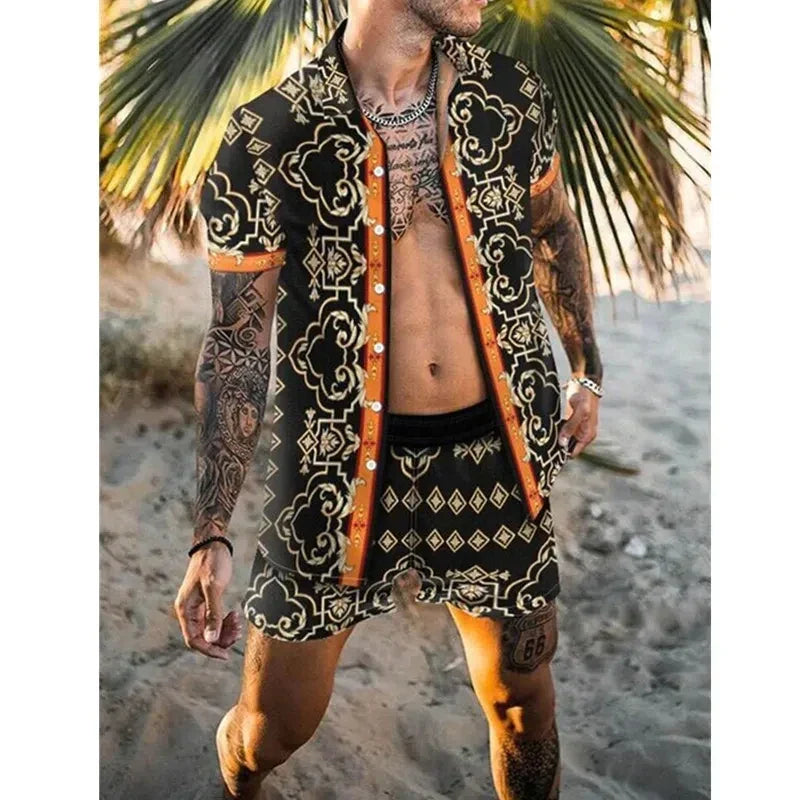 Men's Two-Piece Set - Light & Airy Summer Print - view 8