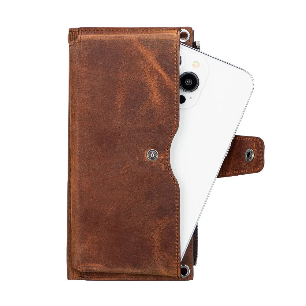 Leather Crossbody Phone Bag – Full-grain leather – view 21
