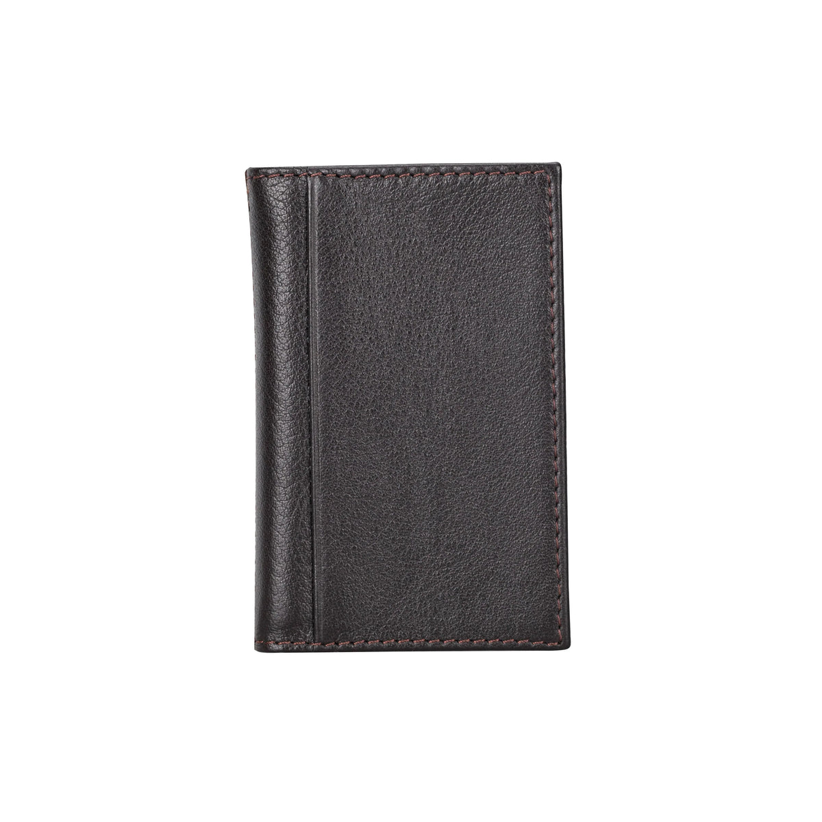 Leather Card Holder in Rich Brown