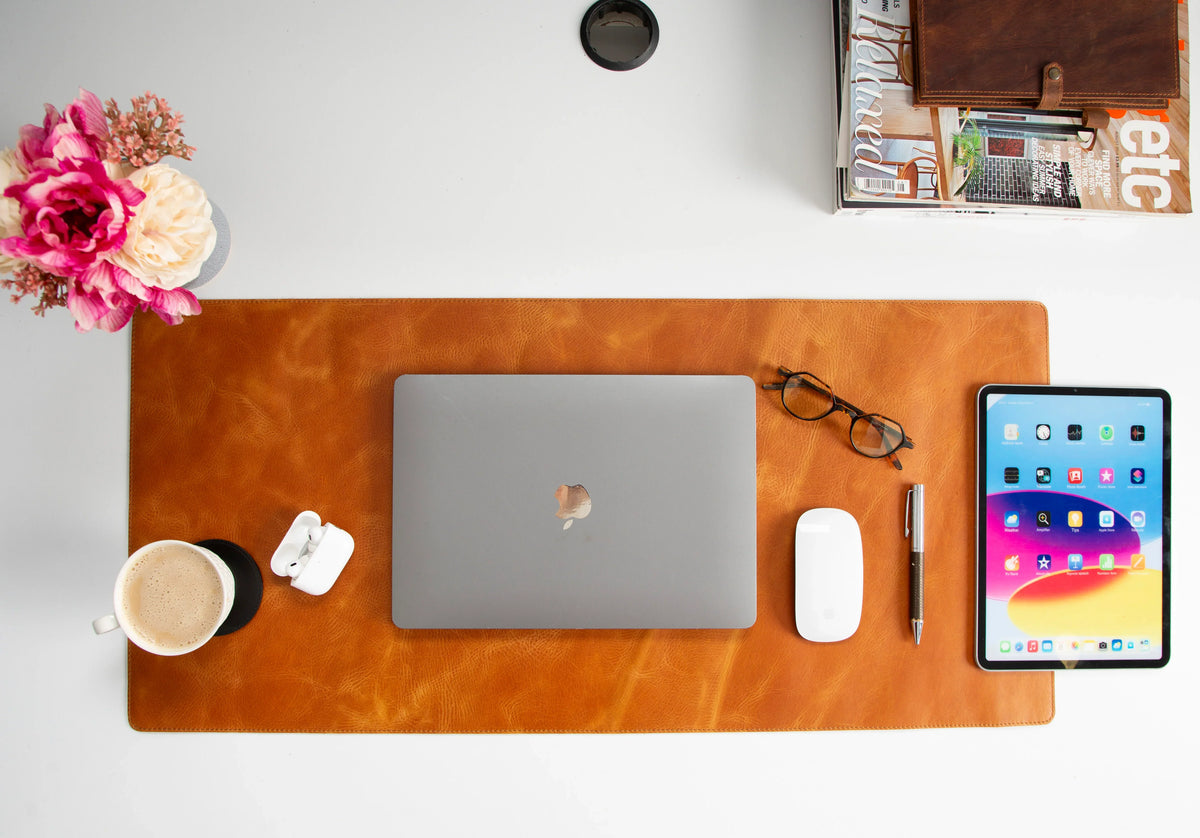 Leather Desk Mat - 12 Colours