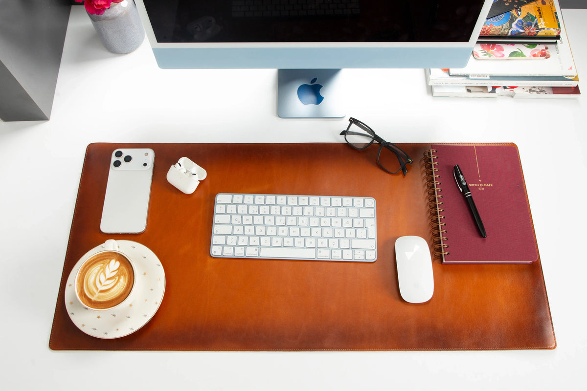 Leather Desk Mat - Medium