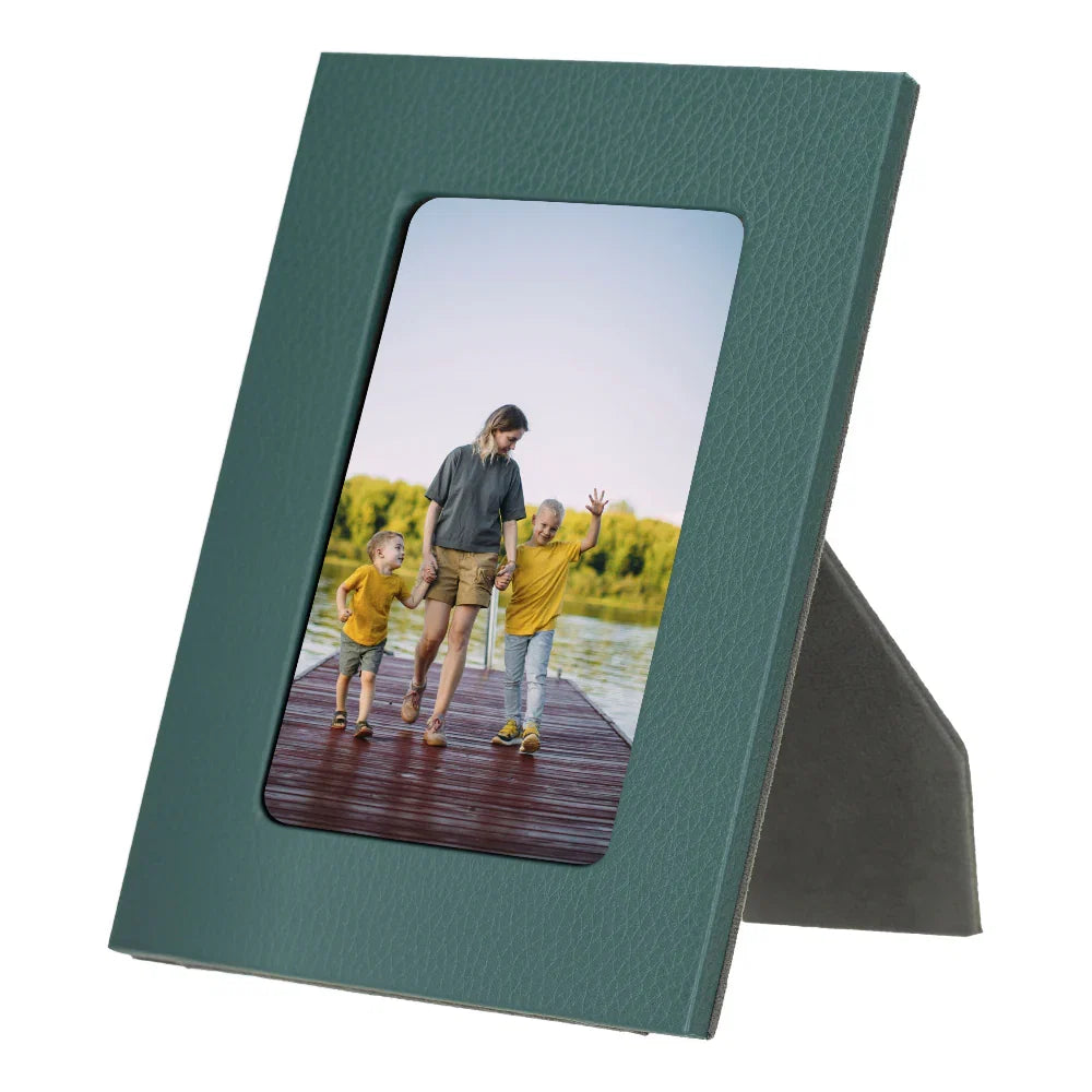 Leather Photo Frame in Emerald