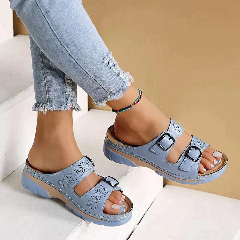 Women's orthopaedic arch support sandals – Saint Dor UK – detail view