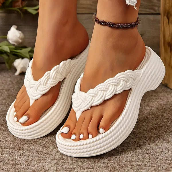 Women's Platform Sliders with Cushioned Sole