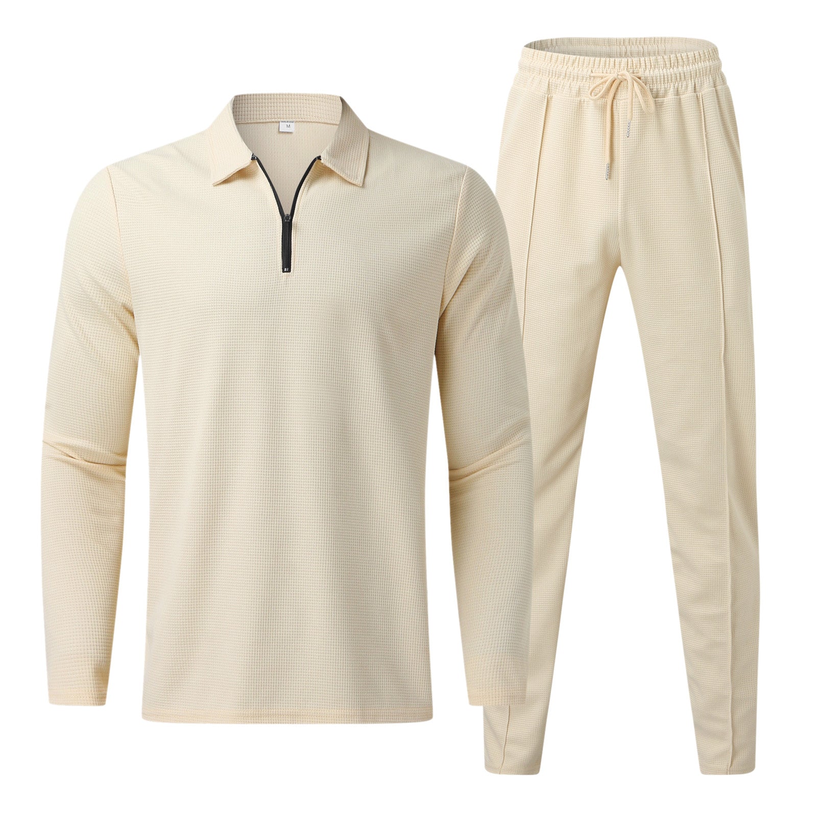 Men's Half-Zip Knit Set - Two-Piece Loungewear Co-Ord — main view