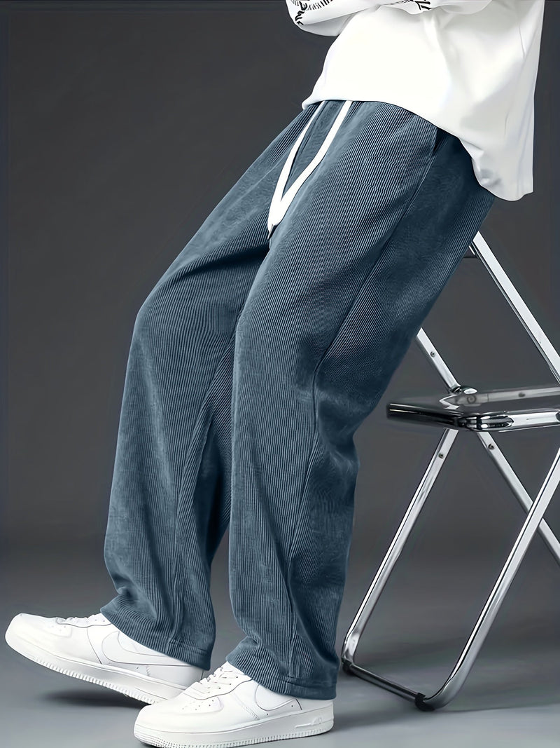 Men's Casual Corduroy Joggers - side view | SAINT DOR