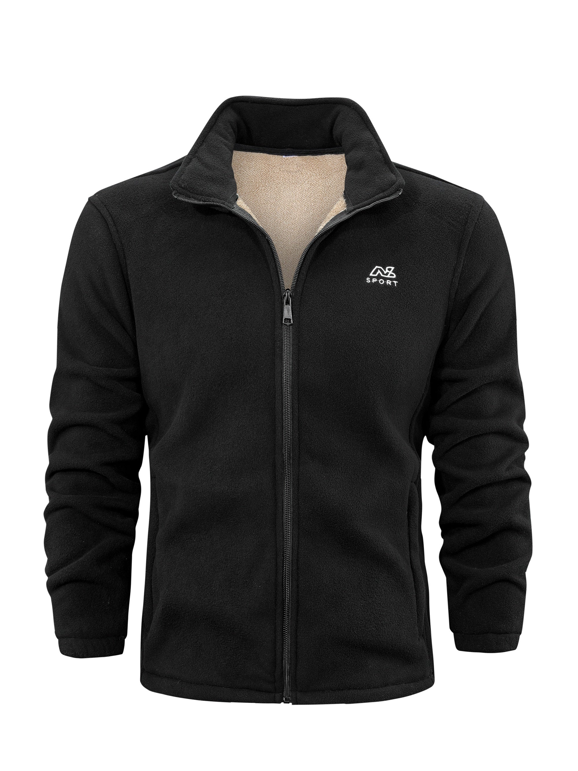 Men's Warm Winter Jackett with Fleece Lining - side view