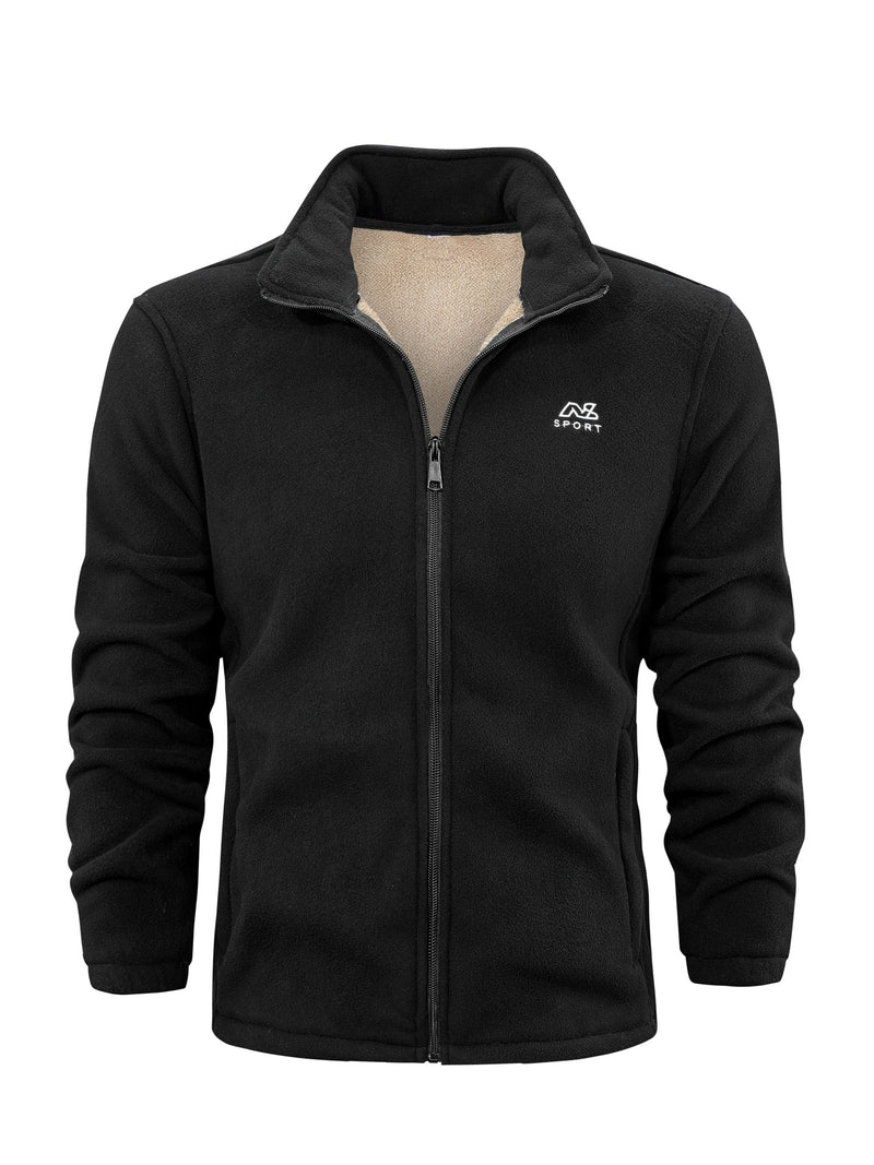 Men's Warm Winter Jackett with Fleece Lining - side view