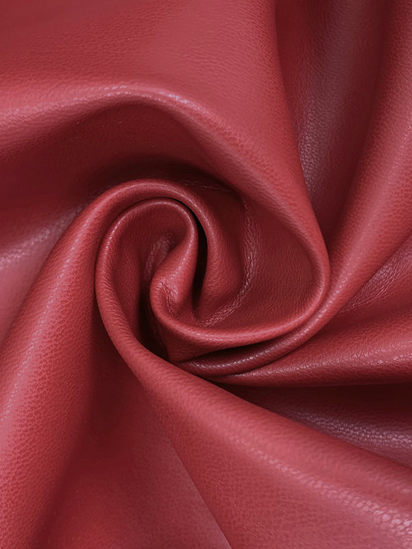 Faux leather jacket with an oversized lapel collar