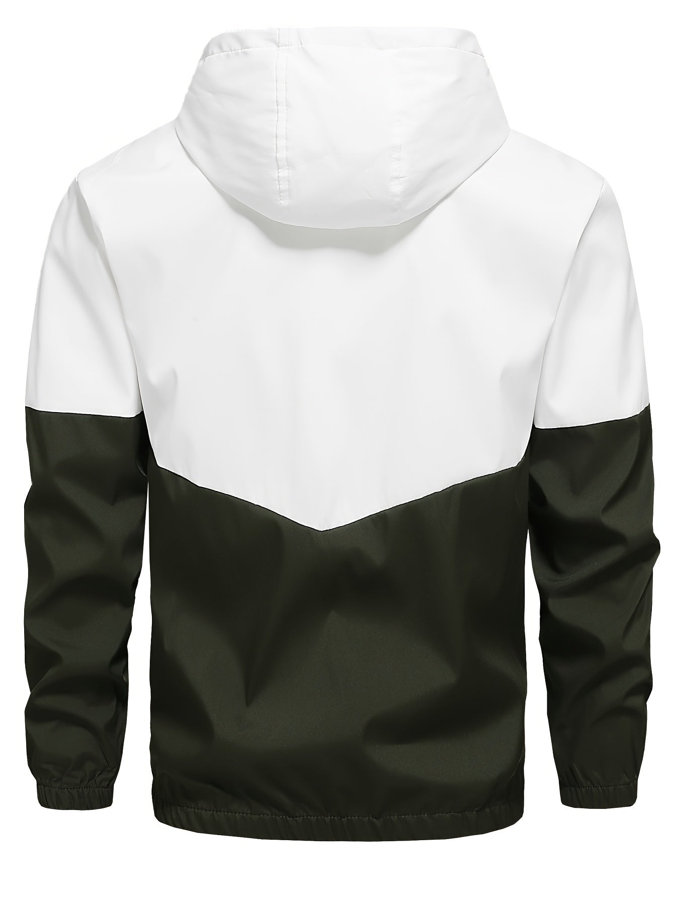 Men's Waterproof Two-Tone Tracksuit - Hooded Sport Set with Zip — detail view