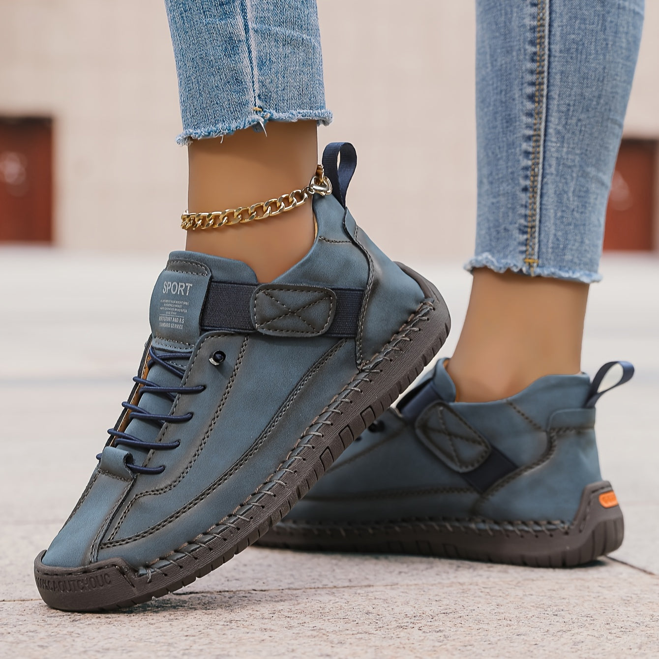 Women's Trainers - Cushioned Comfort Fit in Mineral Blue (Sold Out!)