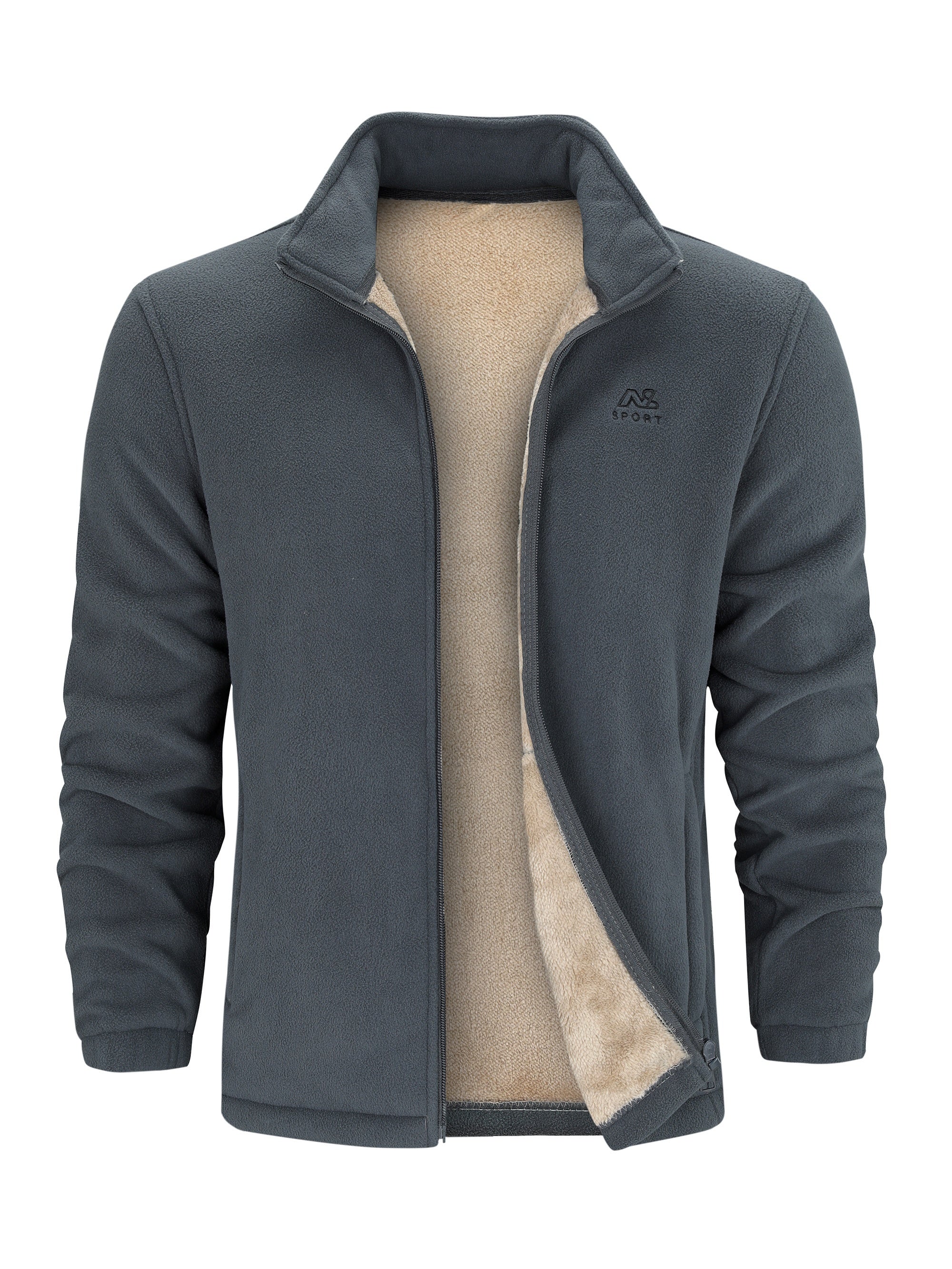 Men's Warm Winter Jackett with Fleece Lining - detail view