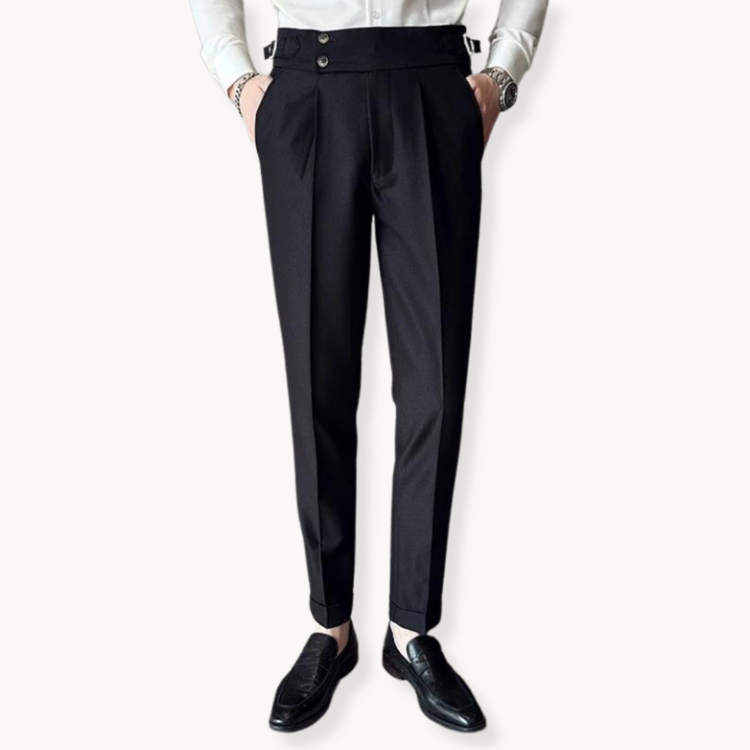 Men's Adjustable Drawstring Trousers - detail view | SAINT DOR