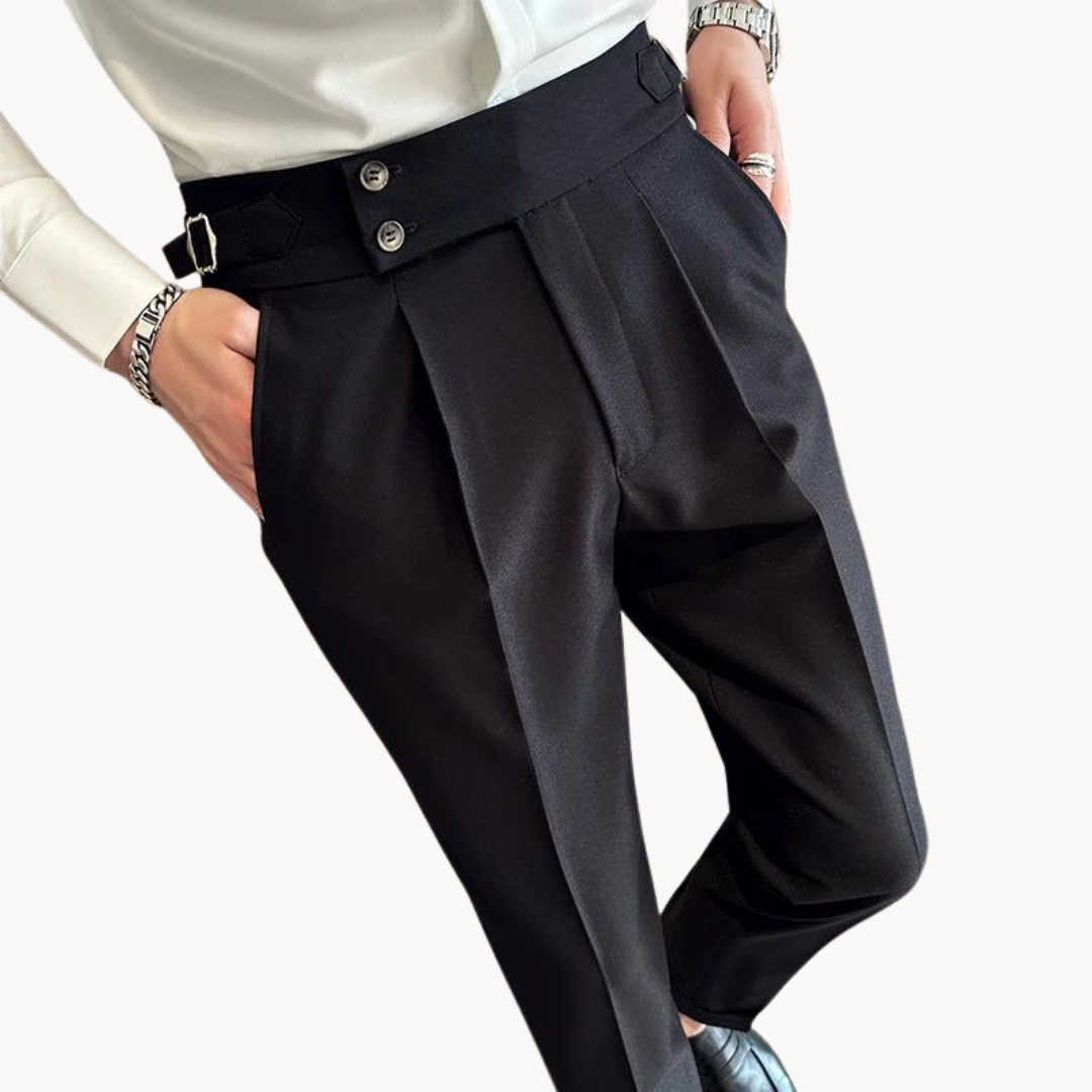 Men's Adjustable Drawstring Trousers - product view | SAINT DOR