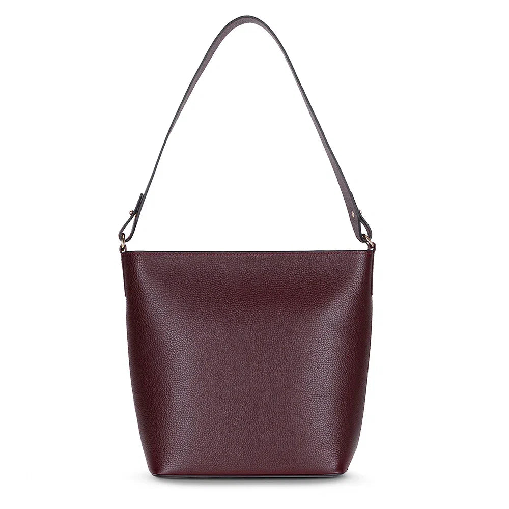 Women's Leather Bag in Burgundy