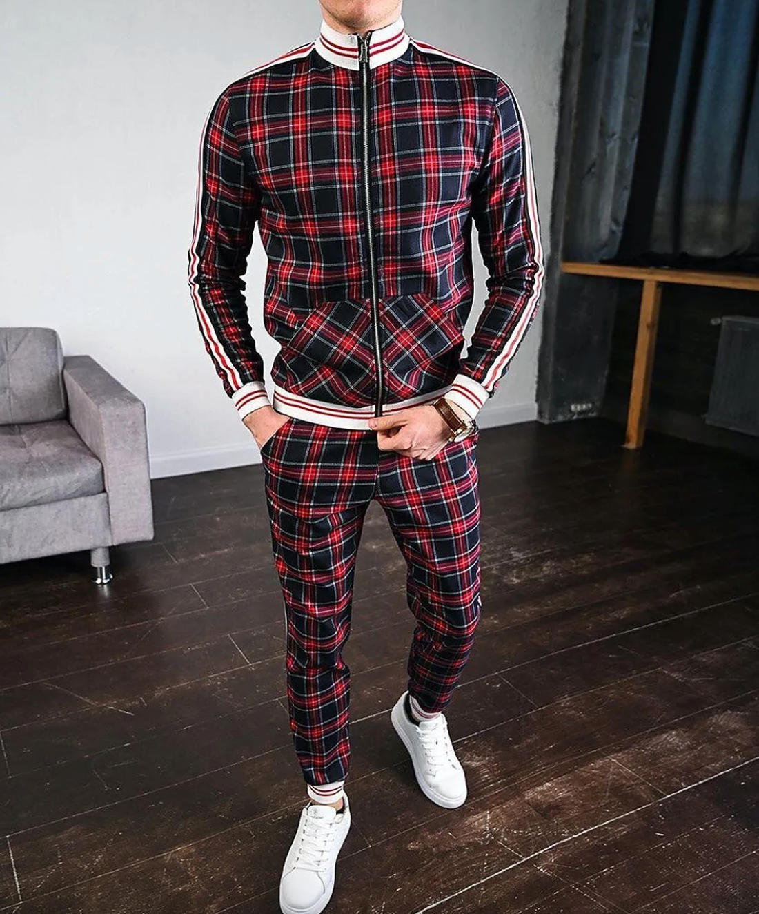 Men's Two-Piece Set - Stylish Autumn Look - view 3