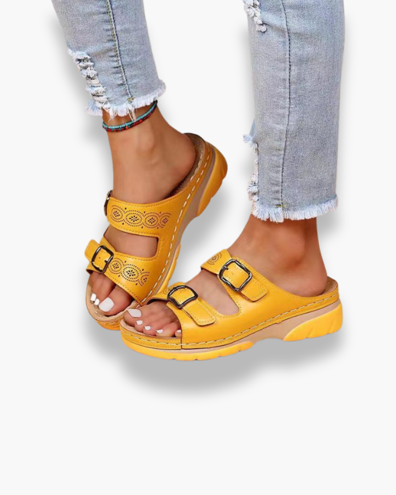 Women's adjustable strap summer sandals – Saint Dor UK – side view