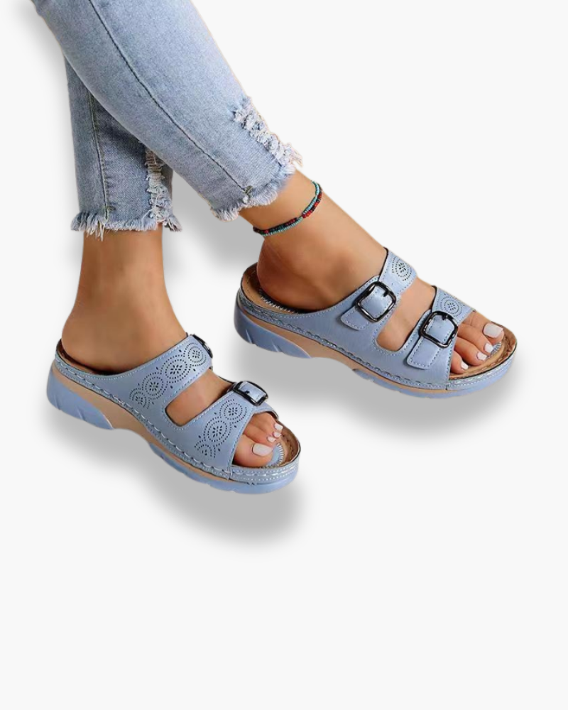 Women's adjustable strap summer sandals – Saint Dor UK – detail view