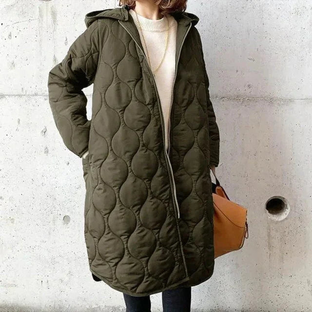Women's Padded Jacket in Dark Green