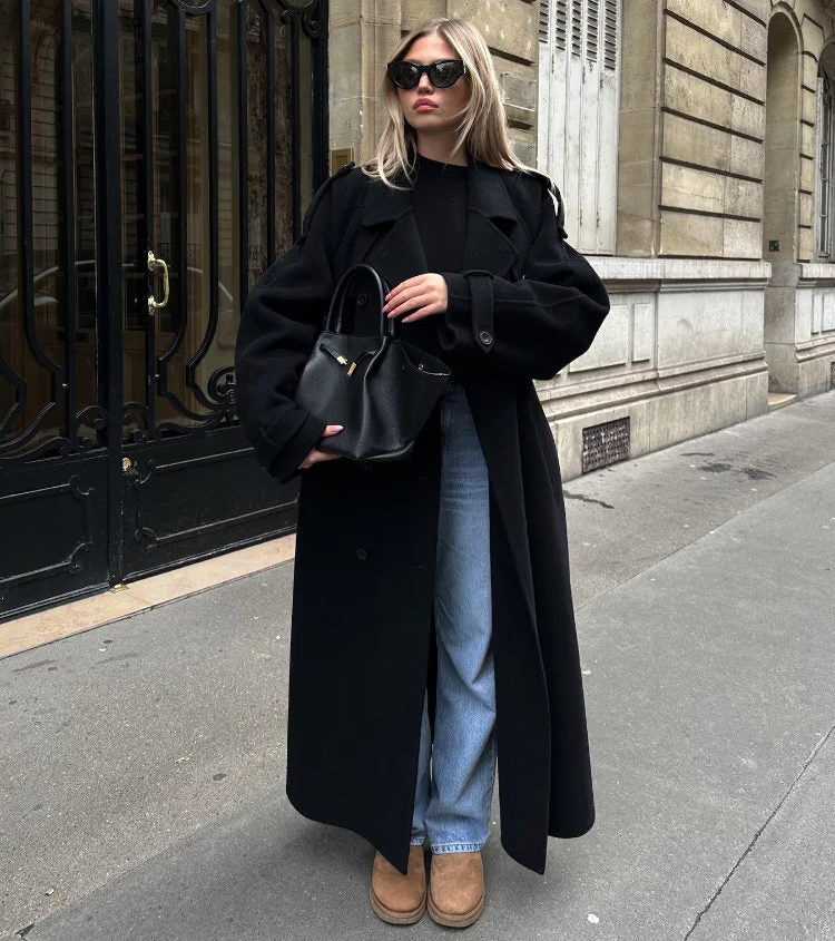 Women's Trench Coat in Black