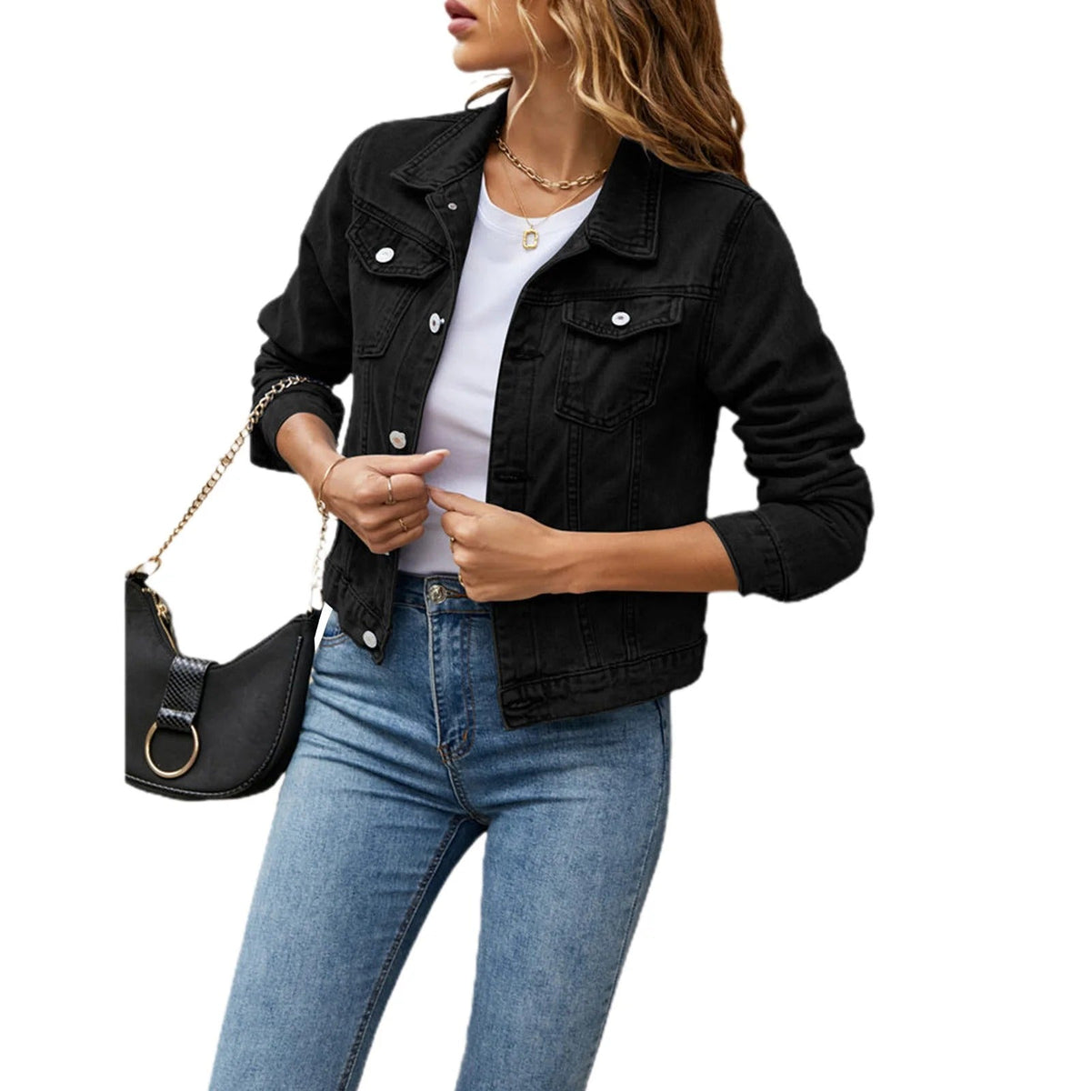 Women's Denim Jacket in Black