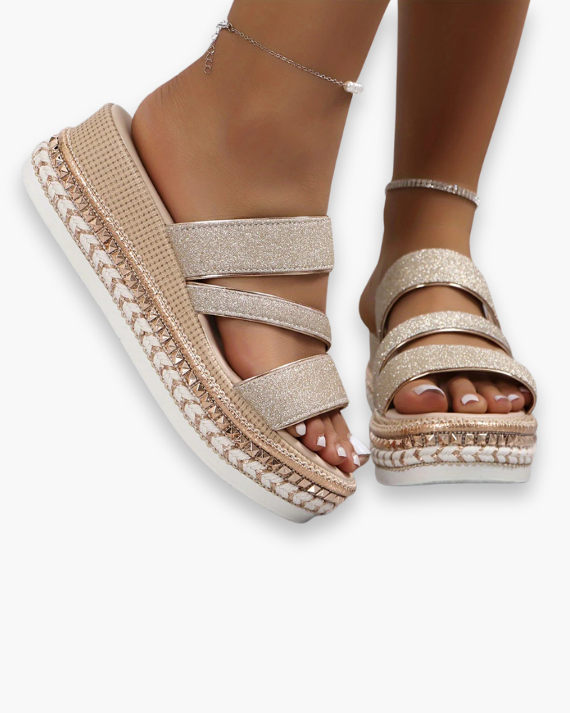 Women's platform sandals with breathable design – Saint Dor UK – front view