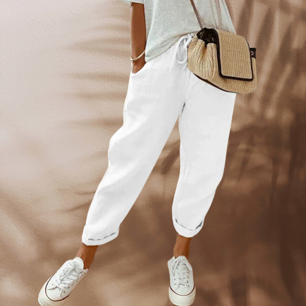 Women's Trousers - Casual and Stylish Summer Pants in Blauw