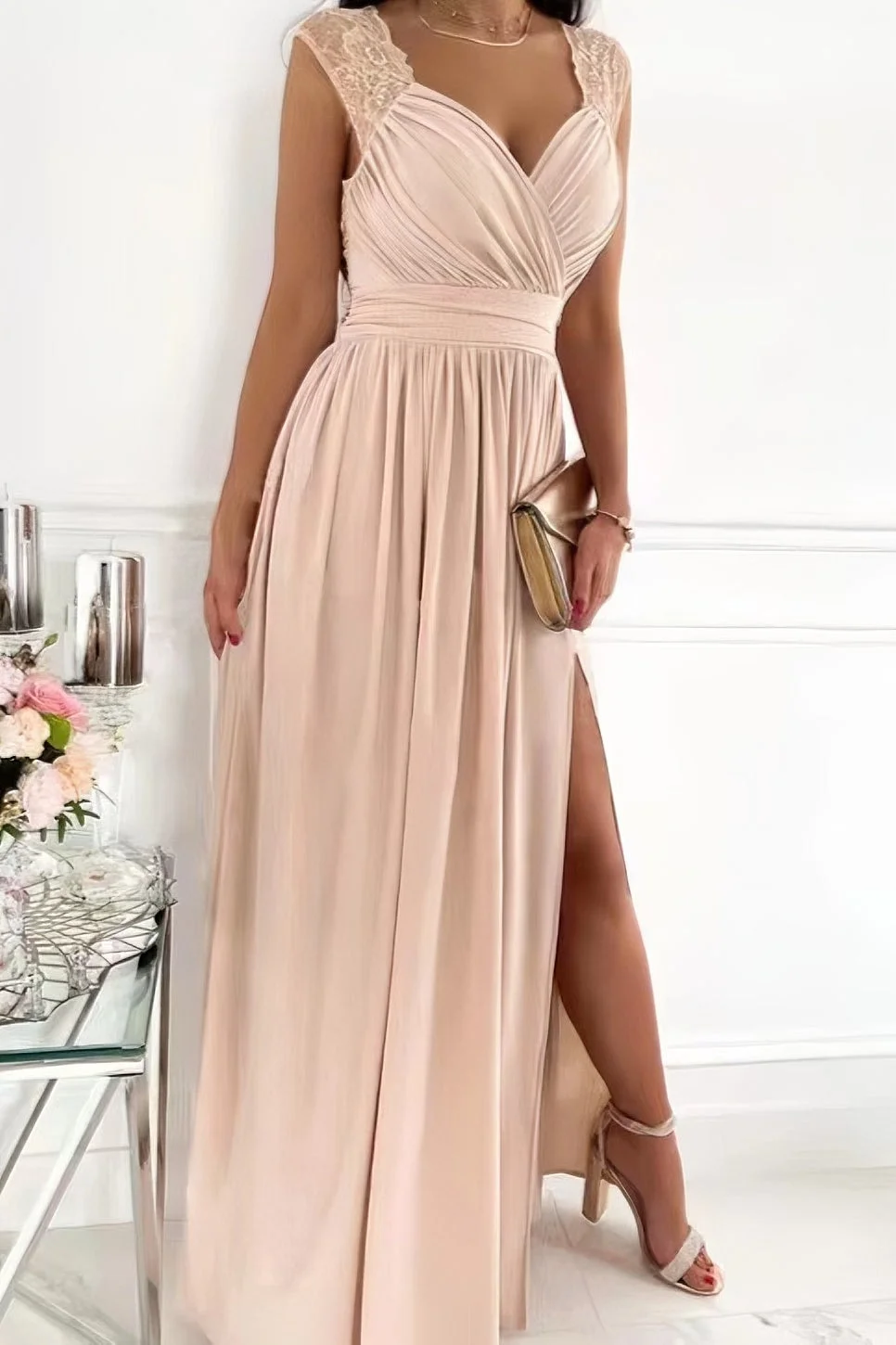 Women's Maxi Dress in Champagne