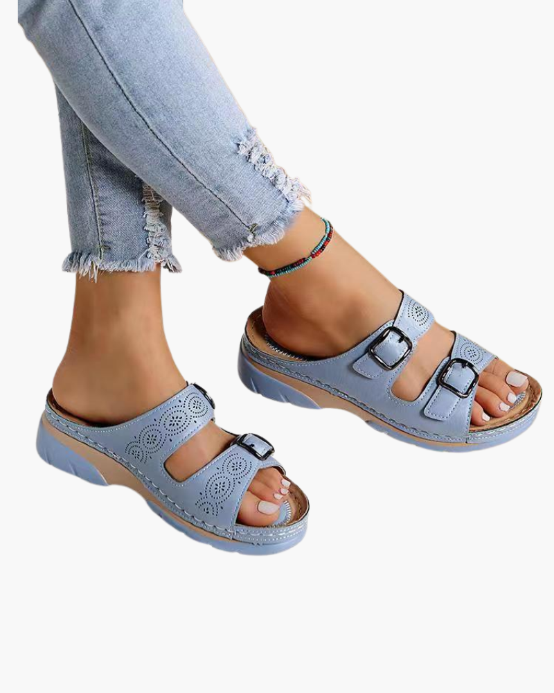 Women's open-side breathable sandals – Saint Dor UK – front view