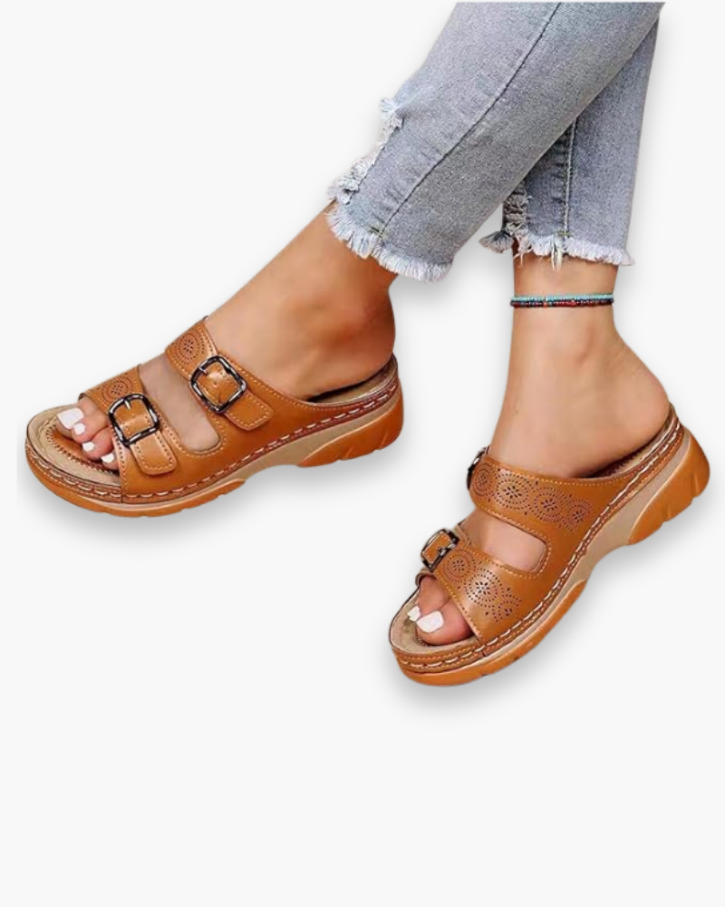 Women's open-side breathable sandals – Saint Dor UK – side view