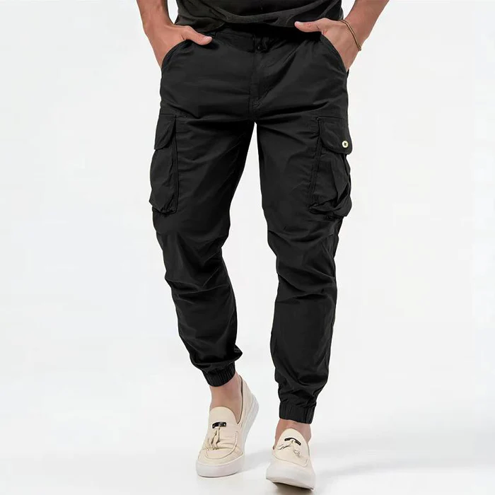 Men's Woven Cargo Trousers - lifestyle view | SAINT DOR