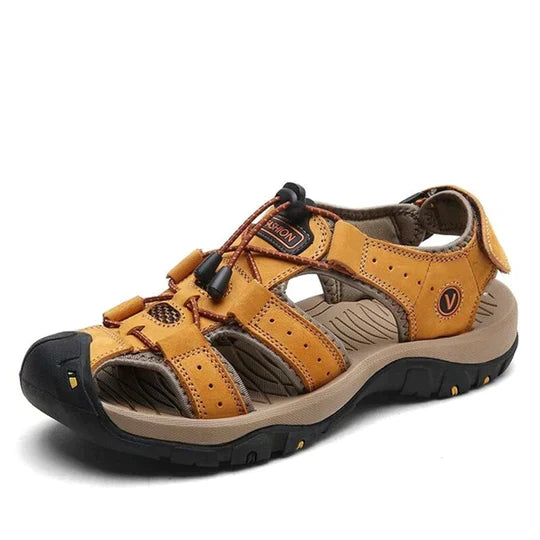 Men's summer sandals with adjustable lacing - SAINT DOR - view 1