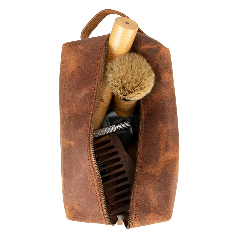 Leather Wash Bag – Full-grain leather – view 7