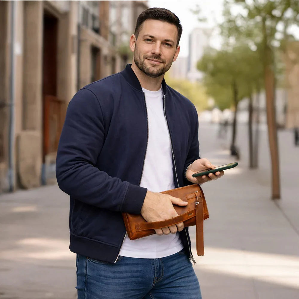 Men's Leather Clutch – Full-grain leather – view 15