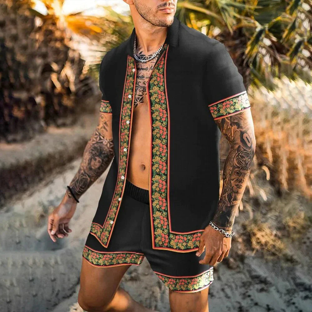 Men's Two-Piece Set - Light & Airy Summer Print - view 12