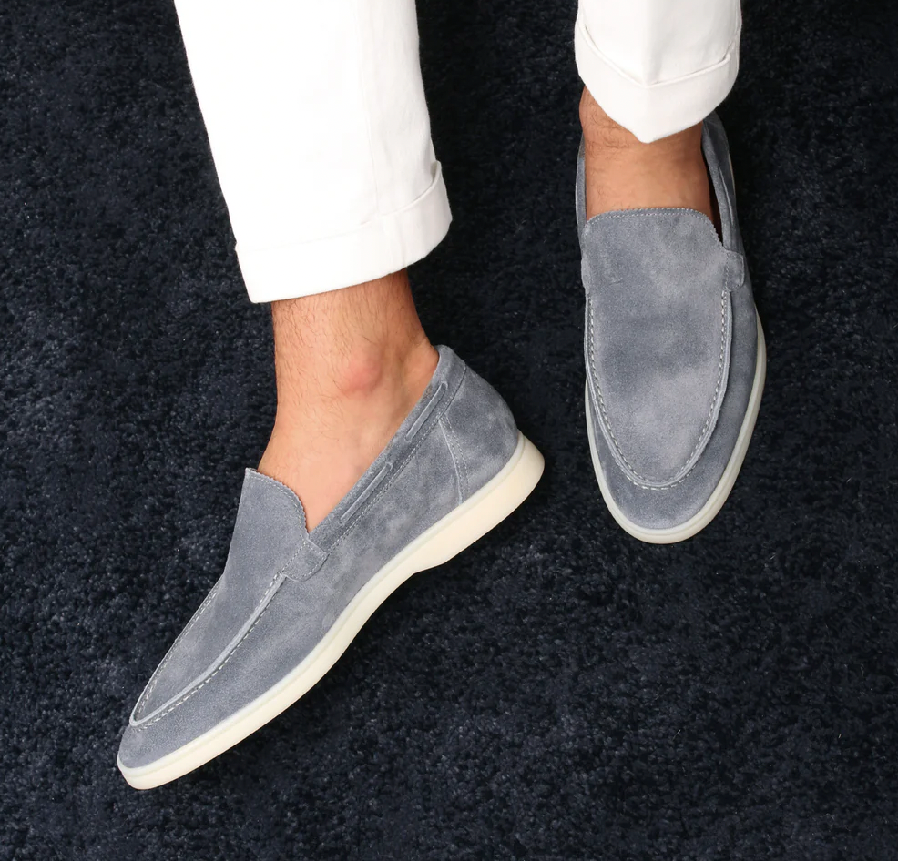 Men's suede slip-on loafers - SAINT DOR - view 2