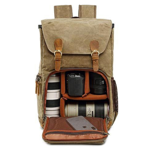 Leather Camera Backpack – Genuine leather – view 2