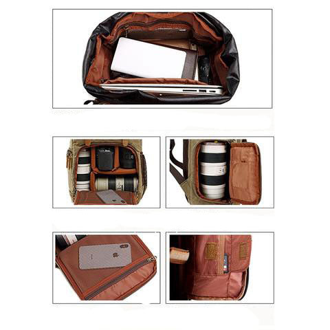 Leather Camera Backpack – Genuine leather – view 10