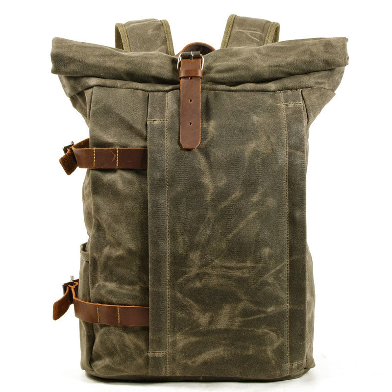 Leather Backpack in Green