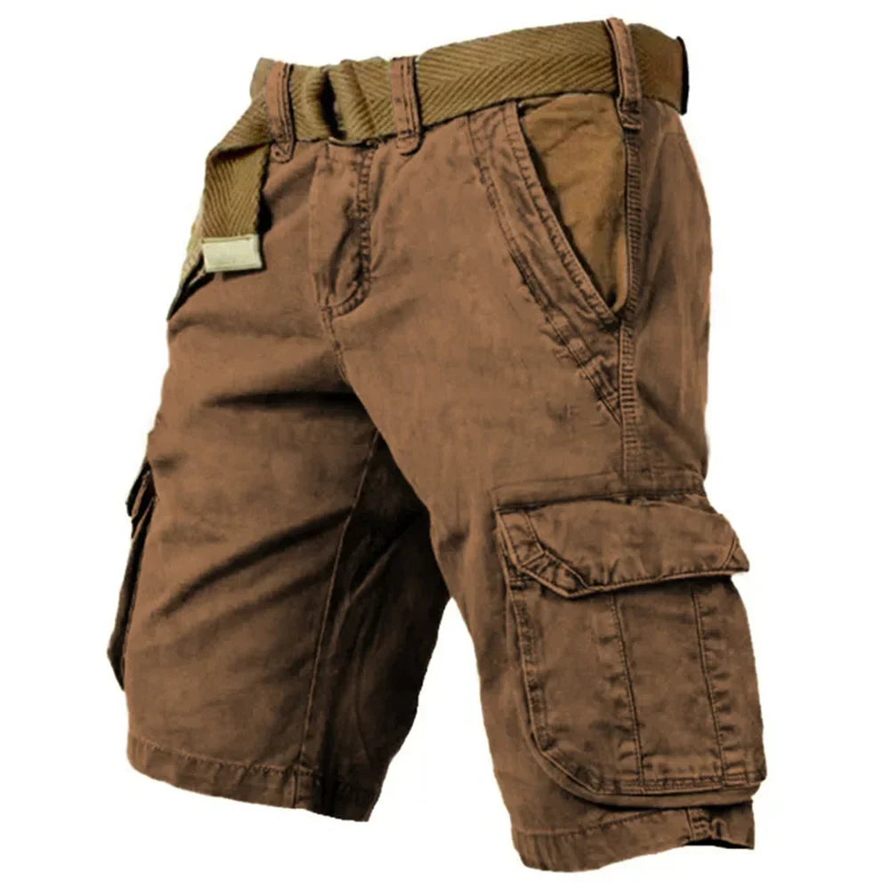 Men's Cargo Shorts – Denim Material – Versatile & Comfortable – Summer - front view