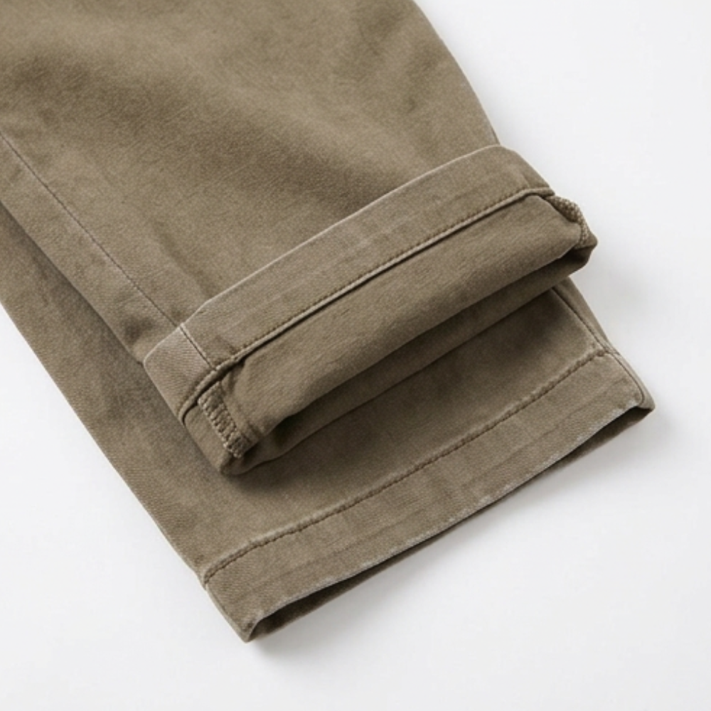 Women's high waist utility trousers - detail