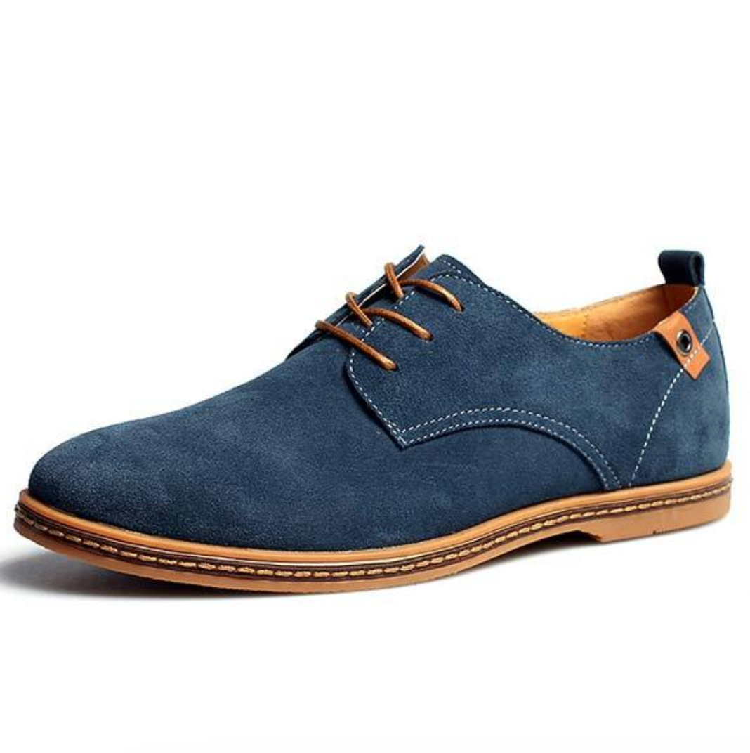 Men's Suede Lace-Up Shoes – Elegant & Comfortable – Ideal for Weddings - front view