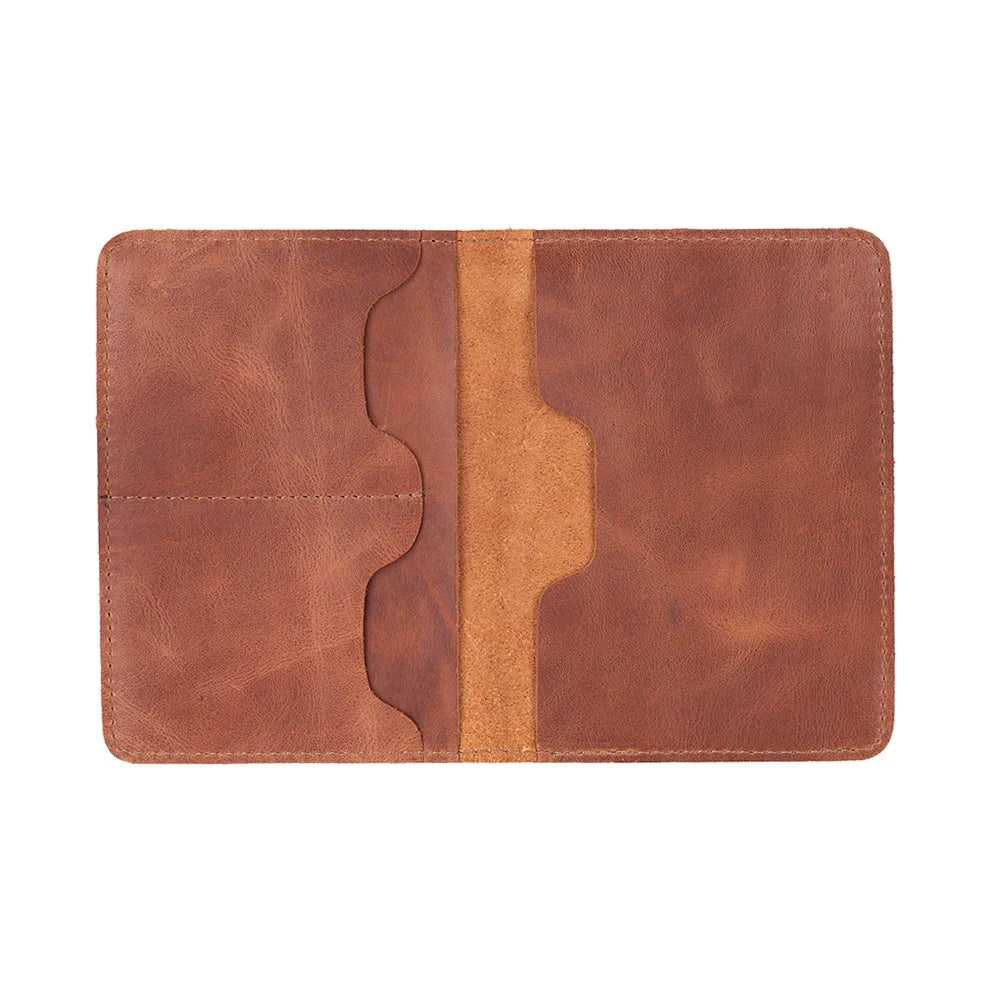 Leather Passport Holder in Sunlit