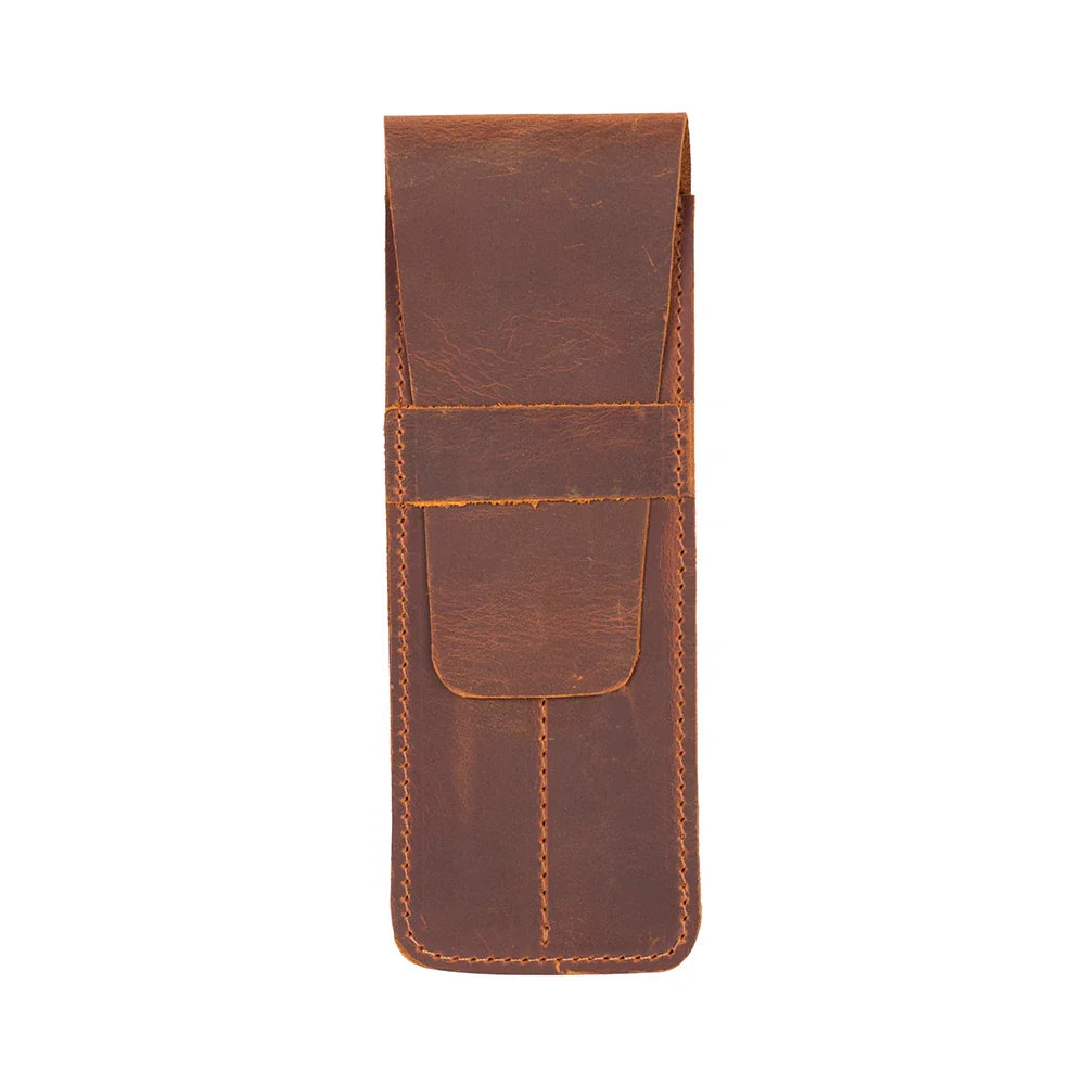Leather Pen Case in Moccasin