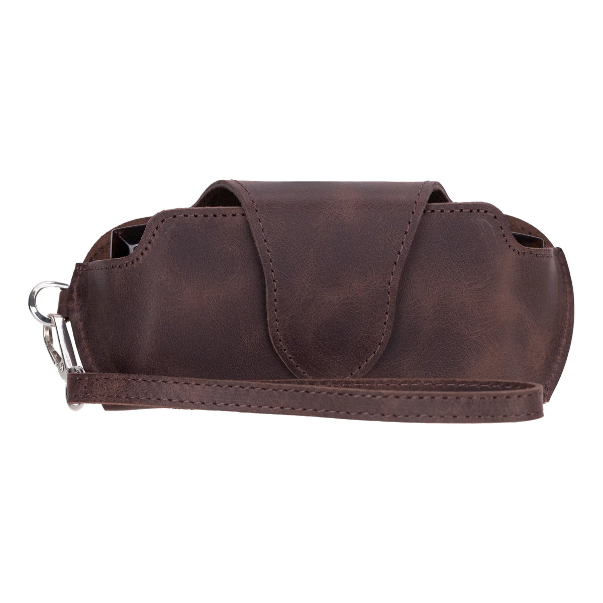 Leather Glasses Case in Dark Brown