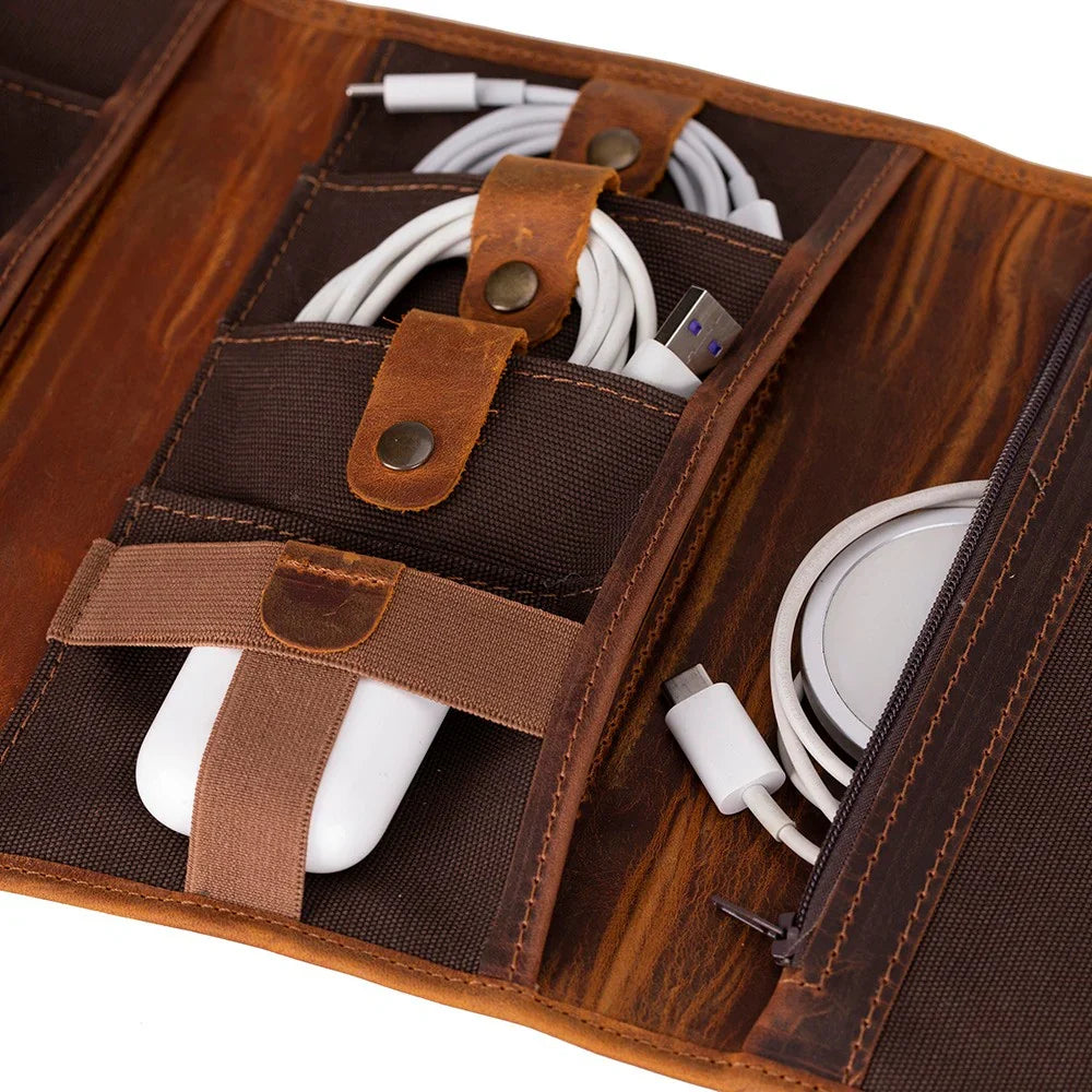 Leather Cable Organiser – Full-grain leather – view 11