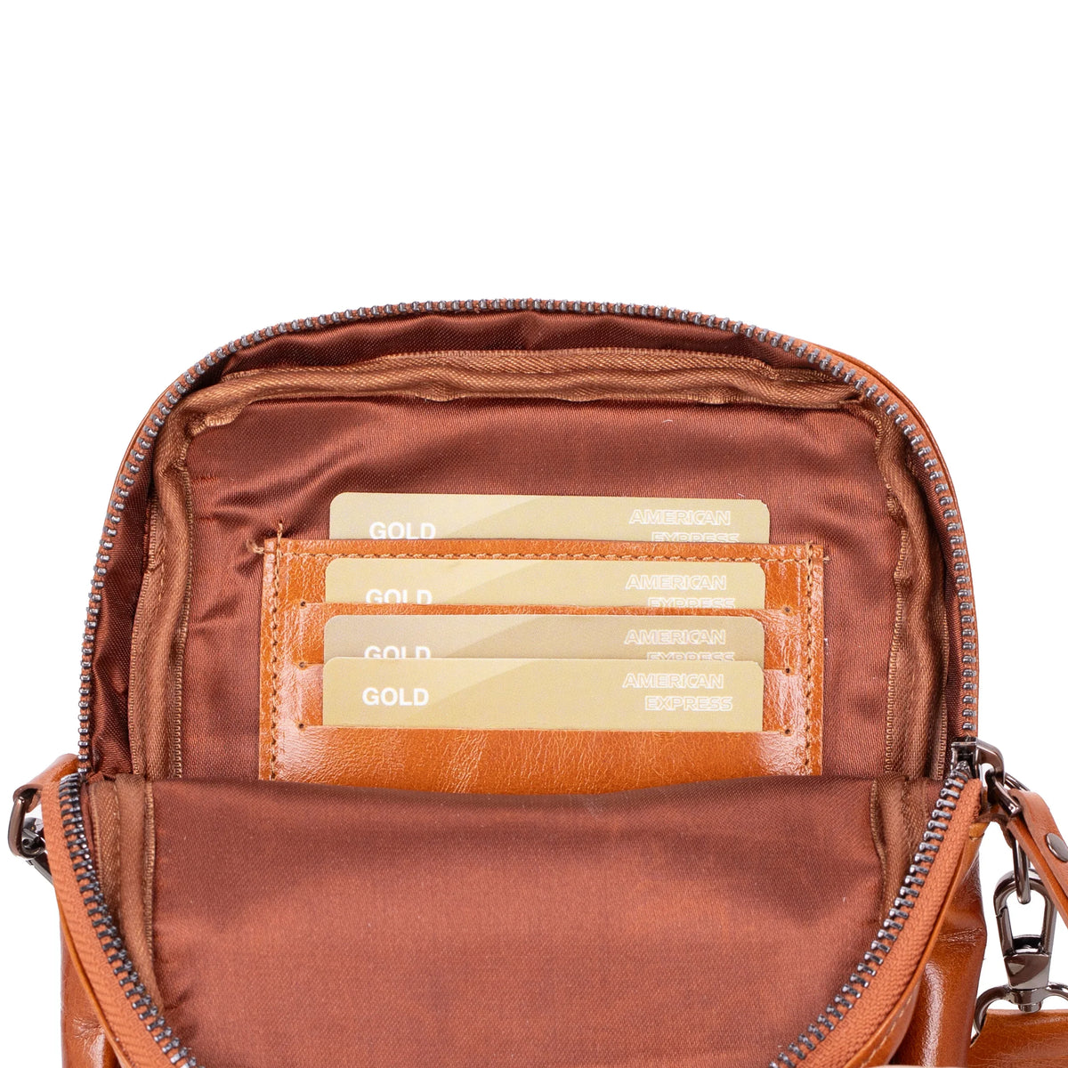Leather Crossbody Phone Bag – Full-grain leather – view 18