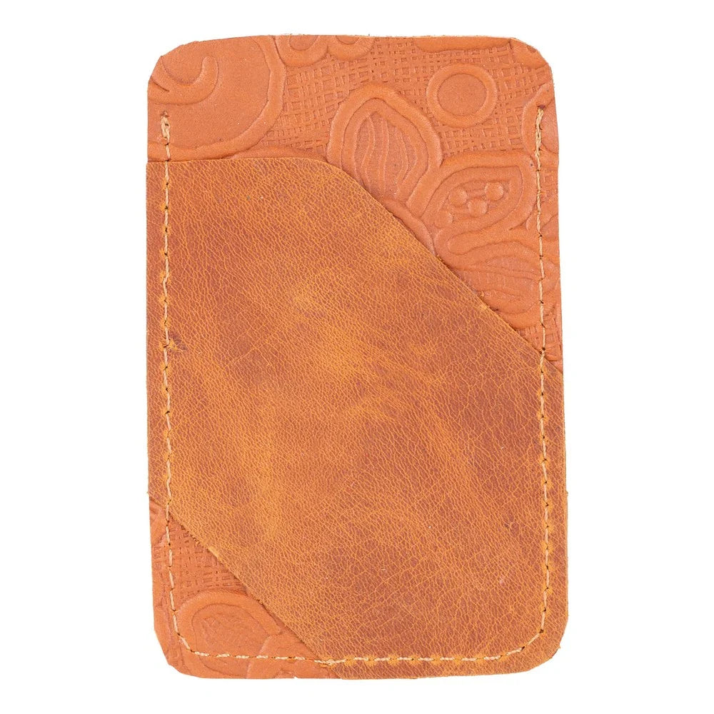 Leather Card Holder in Tan Brown