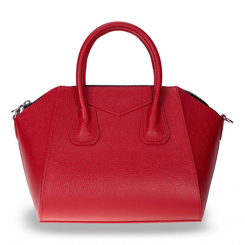Women's Leather Bag in Red