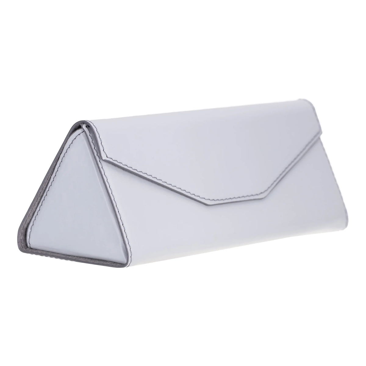 Leather Glasses Case in Arctic White